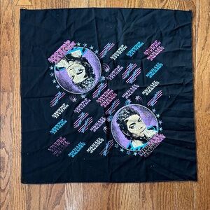 Vintage Michael Jackson Black Graphic Bandana